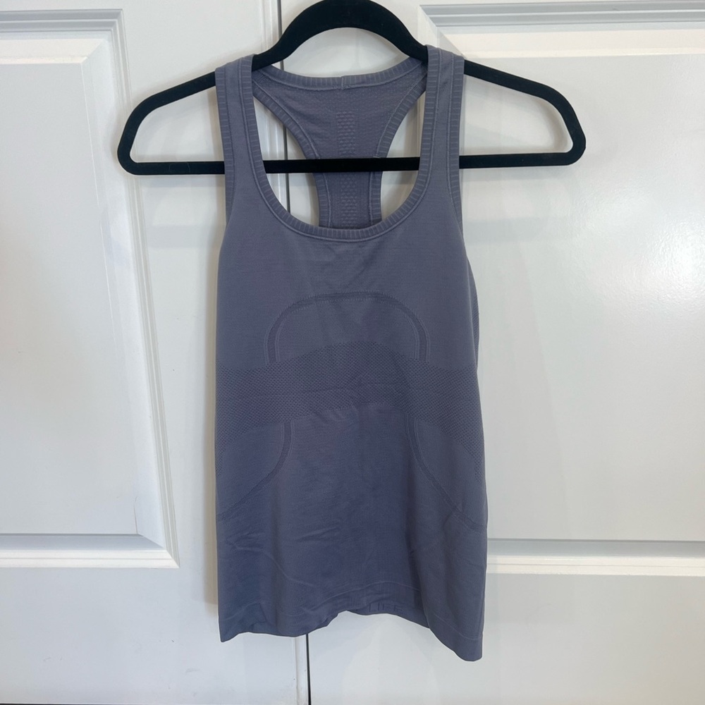 Lululemon Swiftly Tank - Women's Gray/Purple Tank Top